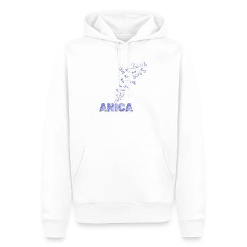 Anica en tant que voile - Sweat à capuche Premium bio Homme - blanc - Devant - Nico (187cm)