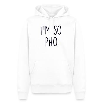 Soupe Pho - Sweat à capuche Premium bio Homme - blanc - Devant - Nico (187cm)