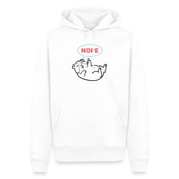 Cobaye Non Coloré - Sweat à capuche Premium bio Homme - blanc - Devant - Nico (187cm)