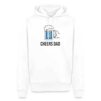 Santé conviviale Papa Chope de bière - Sweat à capuche Premium bio Homme - blanc - Devant - Nico (187cm)
