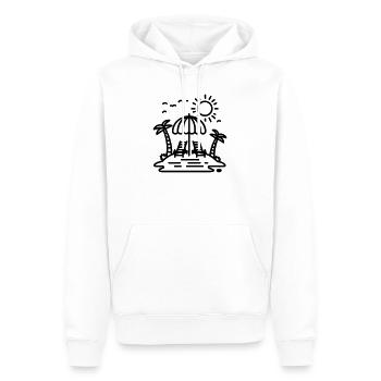 Strand - Männer Premium Bio Hoodie - Weiß - Vorne - Nico (187cm)