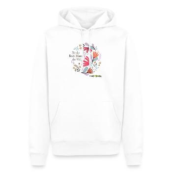 Blumen für die beste Mama - Männer Premium Bio Hoodie - Weiß - Vorne - Nico (187cm)