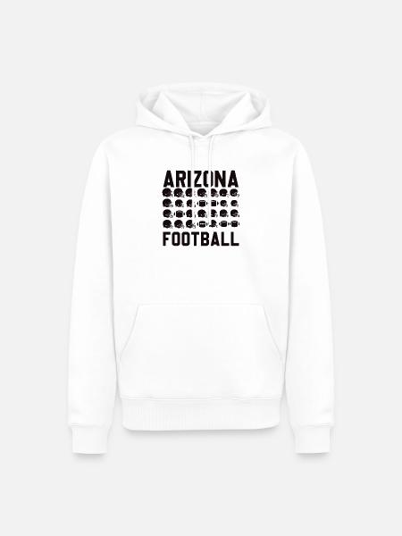 Arizona Football-Helm-Mosaik - Männer Premium Bio Hoodie - Weiß