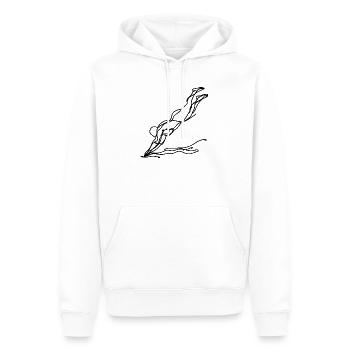 Schwimmerin Zeichnung - Männer Premium Bio Hoodie - Weiß - Vorne - Nico (187cm)