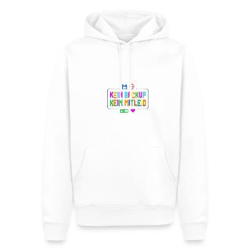 Kein Backup Kein Mitleid IT-Berater Admin - Männer Premium Bio Hoodie - Weiß - Vorne - Nico (187cm)
