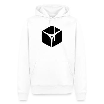 Eiswürfel Eis Geschenk  - Sweat à capuche Premium bio Homme - blanc - Devant - Nico (187cm)