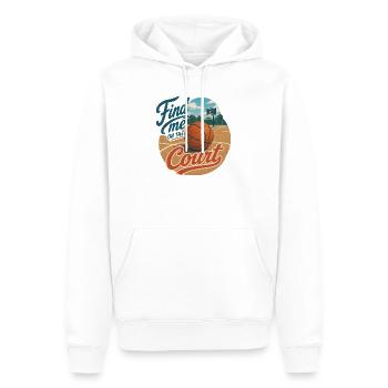 Find Me on the Court Basketball - Men’s Premium Organic Hoodie - white - Front - Nico (187cm)