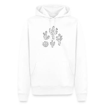 Kakteen aus Kristalle zum ausmalen - Männer Premium Bio Hoodie - Weiß - Vorne - Nico (187cm)