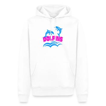Delfin-Logo - Männer Premium Bio Hoodie - Weiß - Vorne - Nico (187cm)
