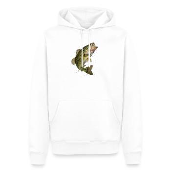 Bass in dynamic jump - Men’s Premium Organic Hoodie - white - Front - Nico (187cm)