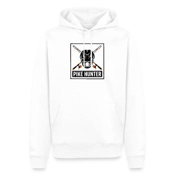 Logo des armoiries de Pike Jaeger - Sweat à capuche Premium bio Homme - blanc - Devant - Nico (187cm)