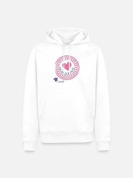Schulkind Herz - Männer Premium Bio Hoodie - Weiß