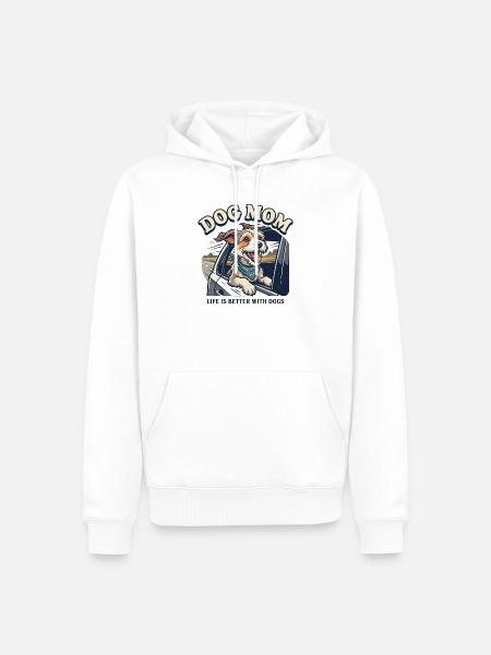 Hundemama - Männer Premium Bio Hoodie - Weiß