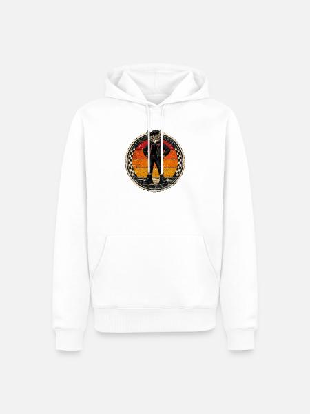 Katze Ska-Reggae Rockmusik Ska-Punk - Männer Premium Bio Hoodie - Weiß