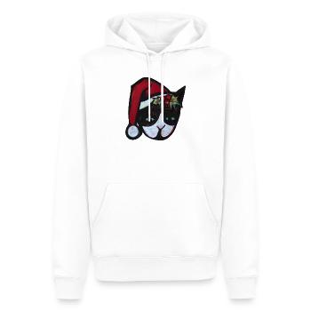 Panda-Weihnachtsmann-Stechpalmenmaske - Männer Premium Bio Hoodie - Weiß - Vorne - Nico (187cm)