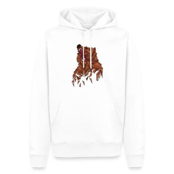 Ours rugissant avec géométrie Design - Sweat à capuche Premium bio Homme - blanc - Devant - Nico (187cm)