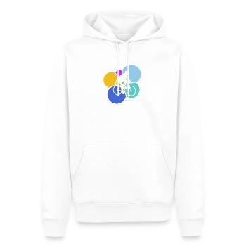 Radfoan Rad Cycliste Cyclisme - Sweat à capuche Premium bio Homme - blanc - Devant - Nico (187cm)