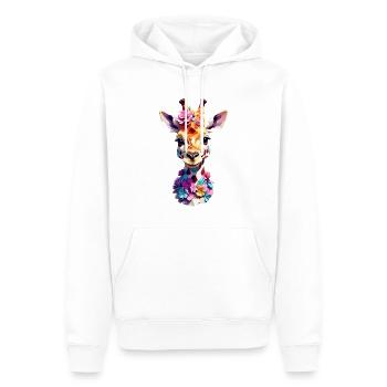 Girafe V1 24 06 - Sweat à capuche Premium bio Homme - blanc - Devant - Nico (187cm)