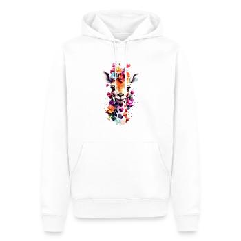 Giraffe V1 24 03 - Männer Premium Bio Hoodie - Weiß - Vorne - Nico (187cm)