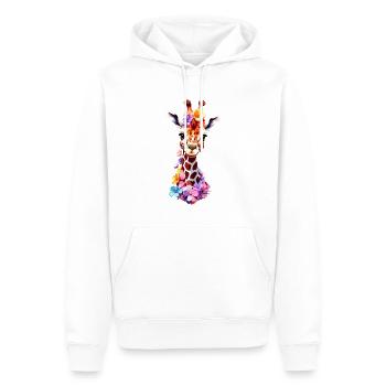 Giraffe V1 24 19 - Men’s Premium Organic Hoodie - white - Front - Nico (187cm)