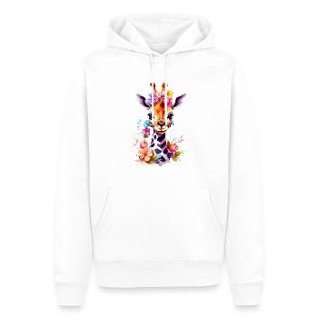 Giraffe V1 24 12 - Men’s Premium Organic Hoodie - white - Front - Nico (187cm)