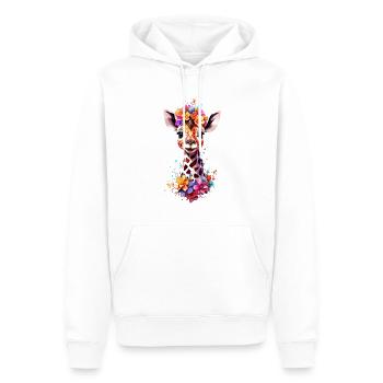 Giraffe V1 24 36 - Männer Premium Bio Hoodie - Weiß - Vorne - Nico (187cm)