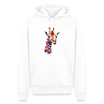 Giraffe V1 24 24 - Männer Premium Bio Hoodie - Weiß - Vorne - Nico (187cm)