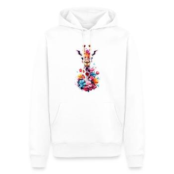 Girafe V1 24 33 - Sweat à capuche Premium bio Homme - blanc - Devant - Nico (187cm)