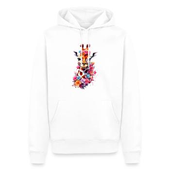 Giraffe V1 24 35 - Männer Premium Bio Hoodie - Weiß - Vorne - Nico (187cm)