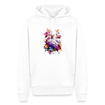 Vogel Bird V1 24 01 - Men’s Premium Organic Hoodie - white - Front - Nico (187cm)
