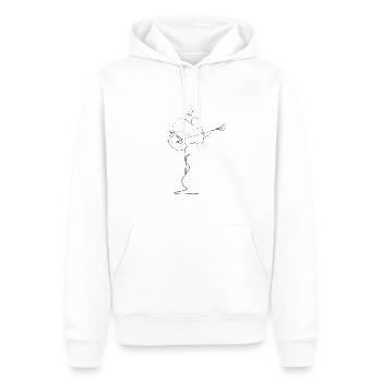 Guitare - Sweat à capuche Premium bio Homme - blanc - Devant - Nico (187cm)