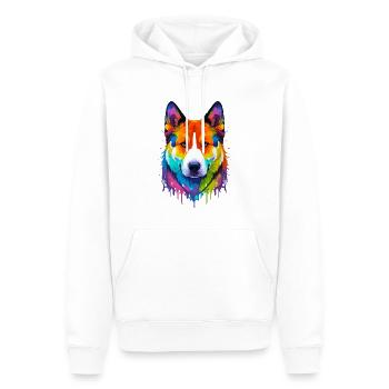 Akita - Men’s Premium Organic Hoodie - white - Front - Nico (187cm)