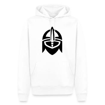Guerrier Casque de viking - Sweat à capuche Premium bio Homme - blanc - Devant - Nico (187cm)