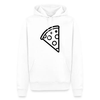 part de pizza - Sweat à capuche Premium bio Homme - blanc - Devant - Nico (187cm)