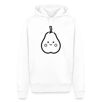 Birne - Männer Premium Bio Hoodie - Weiß - Vorne - Nico (187cm)