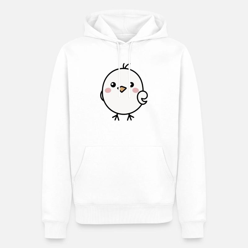 Baby Vogel - Männer Premium Bio Hoodie - Weiß