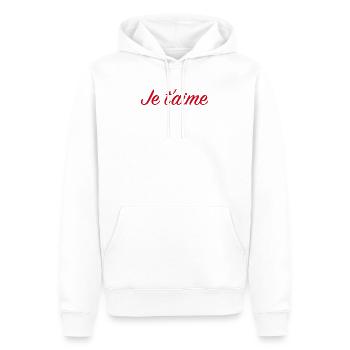 I love you - Men’s Premium Organic Hoodie - white - Front - Nico (187cm)