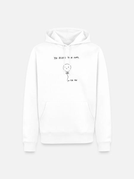 Liebe Freundschaft Partner - Männer Premium Bio Hoodie - Weiß