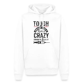 Assez dur pour être une infirmière assez folle pour l’aimer - Sweat à capuche Premium bio Homme - blanc - Devant - Nico (187cm)