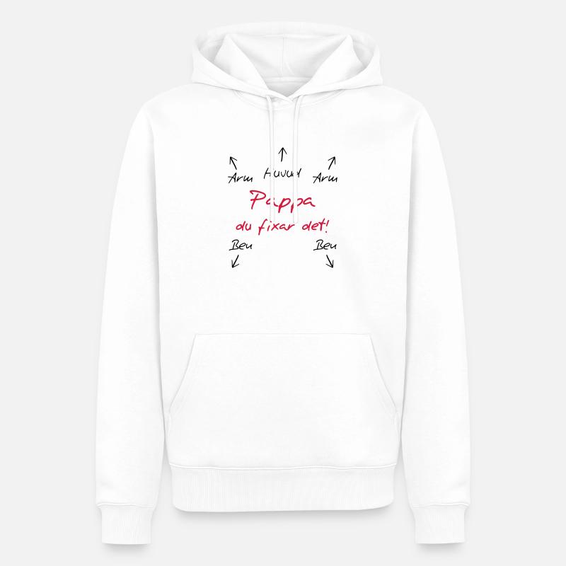 Pappa du fixar det - Männer Premium Bio Hoodie - Weiß