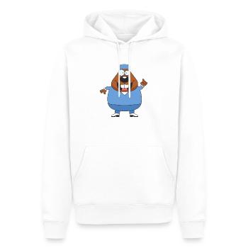 doc32 - Männer Premium Bio Hoodie - Weiß - Vorne - Nico (187cm)