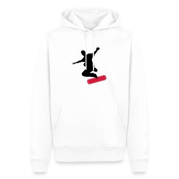 Skater - Männer Premium Bio Hoodie - Weiß - Vorne - Nico (187cm)