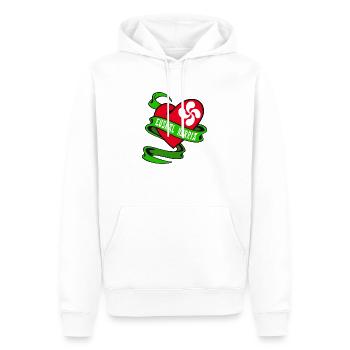 basque heart - Men’s Premium Organic Hoodie - white - Front - Nico (187cm)