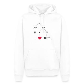 Syntaxbaum - Männer Premium Bio Hoodie - Weiß - Vorne - Nico (187cm)