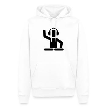 DJ - Sweat à capuche Premium bio Homme - blanc - Devant - Nico (187cm)