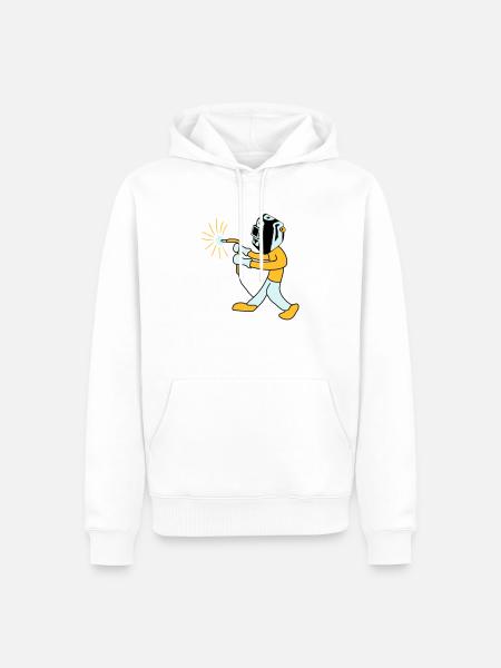 Welder - Sweat à capuche Premium bio Homme - blanc