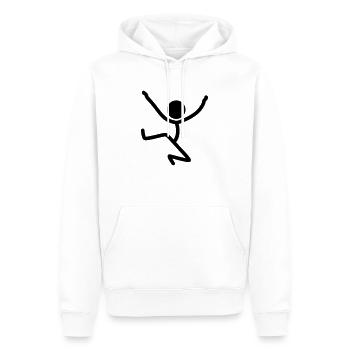 Party Jumping - Men’s Premium Organic Hoodie - white - Front - Nico (187cm)