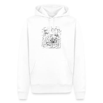 Wildes Durcheinander - schwarz - Männer Premium Bio Hoodie - Weiß - Vorne - Nico (187cm)