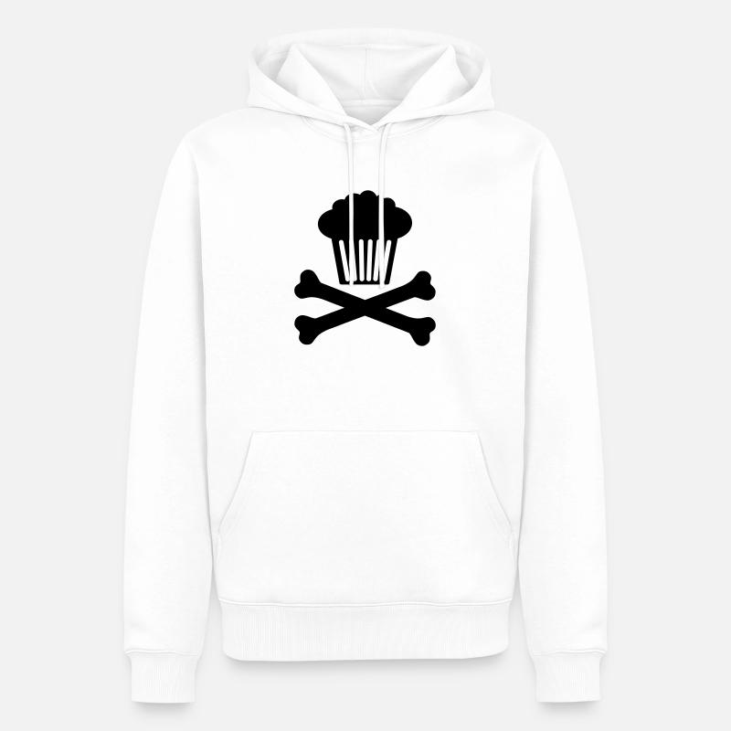 Cupcakes N´Bones - Männer Premium Bio Hoodie - Weiß