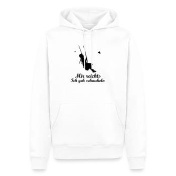 Mir reichts ich geh schaukeln (ReNew) - Männer Premium Bio Hoodie - Weiß - Vorne - Nico (187cm)